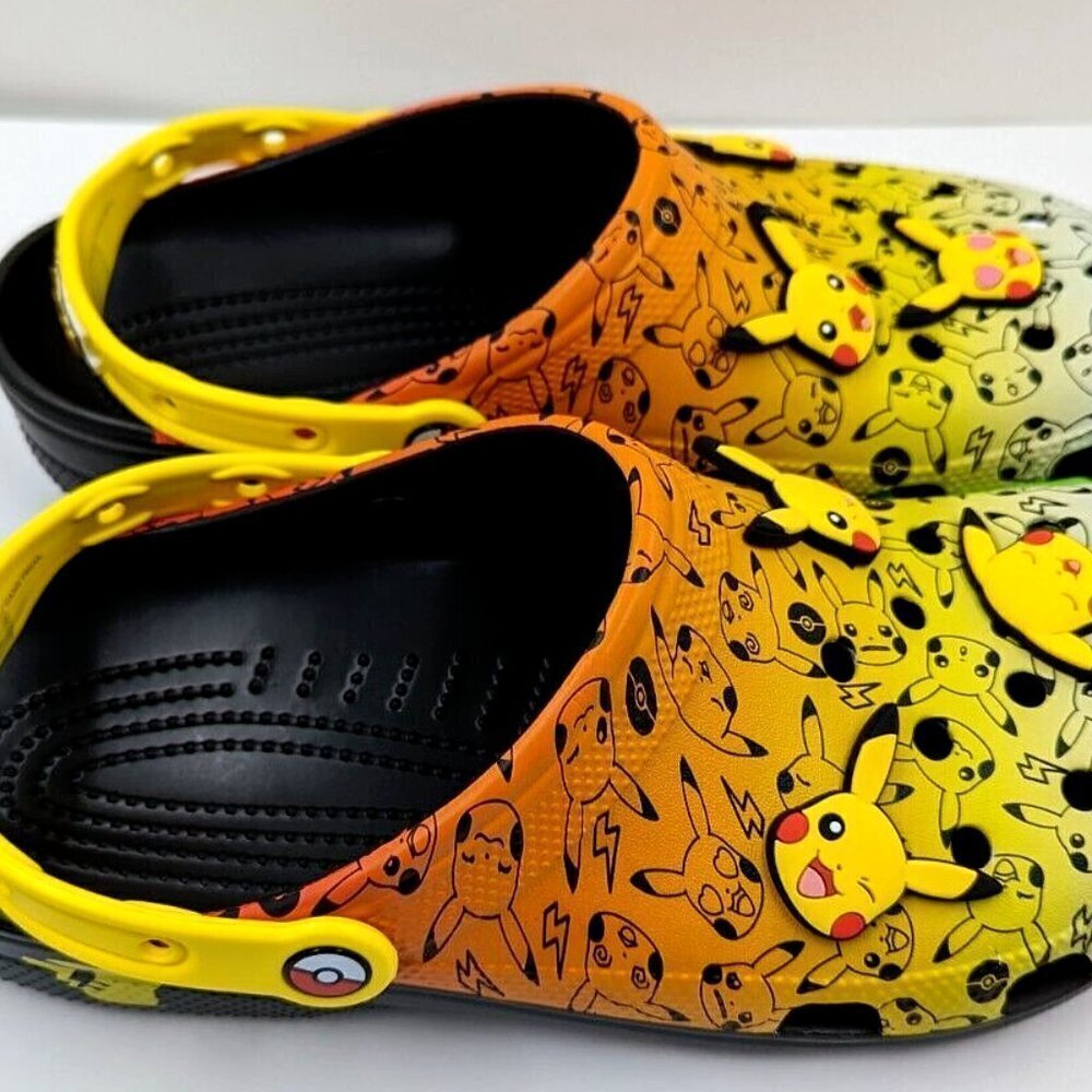 Crocs x Pokemon Pikachu Clog w/Jibbitz Men's Sz 8 / Women’s Sz 10 (207761-0C4) - Picture 13 of 15